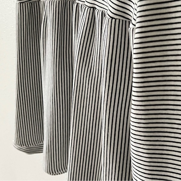 Savanna Jane Women Large White Stripe Floral Embroidered Long Sleeve Top Shirt - Picture 8 of 12